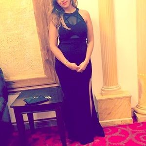 Sexy long black dress